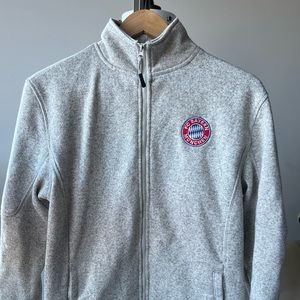 FC Bayern Munich grey fleece full zip jacket, Men’s medium